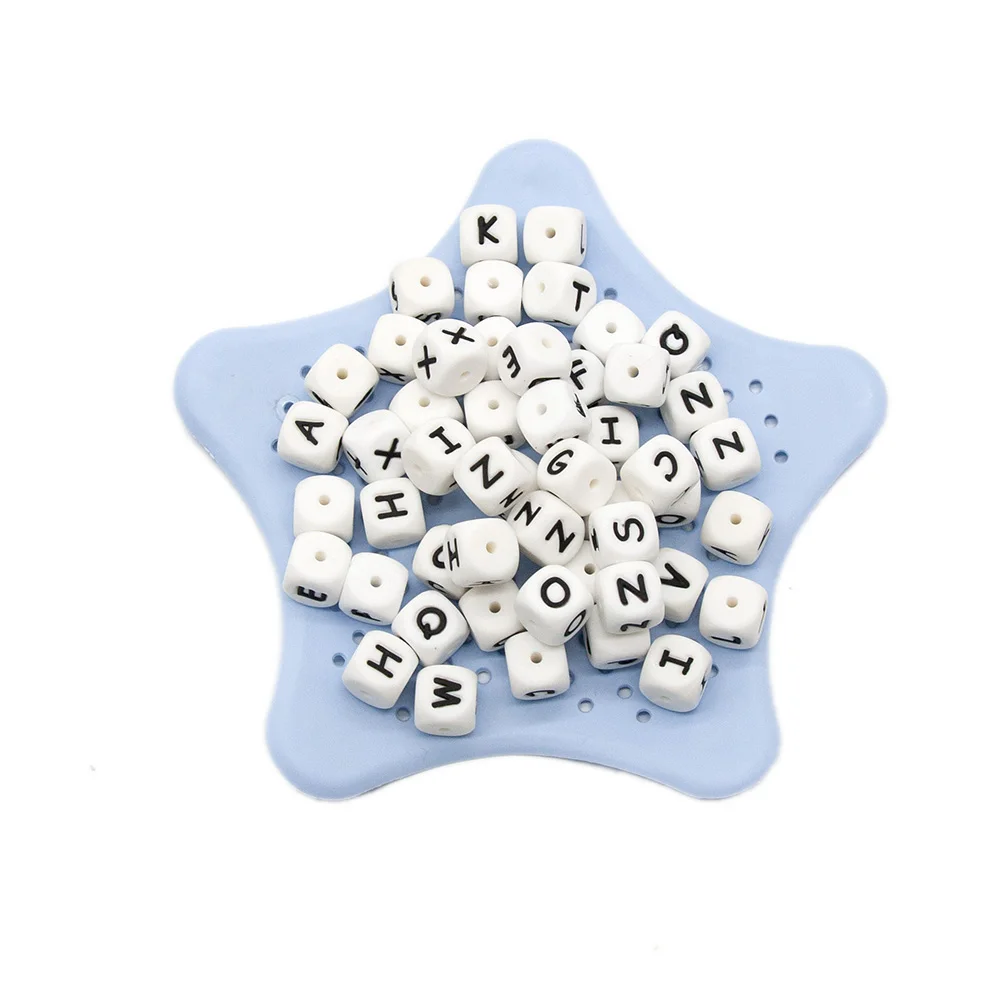 Добра идея 20pcs силиконови букви от английската азбука за никнене на млечни зъби при детето за Личност на Име САМ детски продукт Храни играчка-прорезыватель