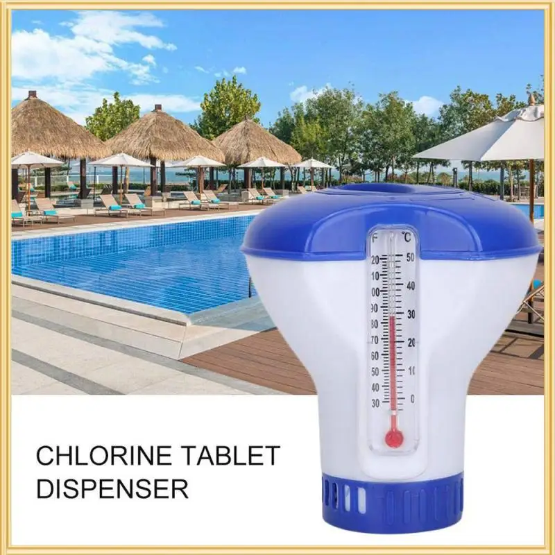Термометър, спестяващ време, иновативен калъф за таблет за пречистване на вода в басейна с дезинфицирующей предавателна кутия, една от най-съвременните дезинфицирующая кутия